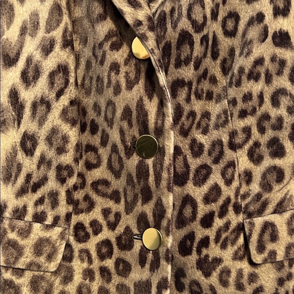 Talbots Animal Print Blazer Size 2 - Picture 3 of 5